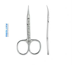 Medluxy Expert - Nagelriemschaar - Gebogen - 9.5 cm - INOX ((huid- en vellenschaartje), Nagelriemknipper, Cuticle Cutter, nagelriem schaar) [PM0582]