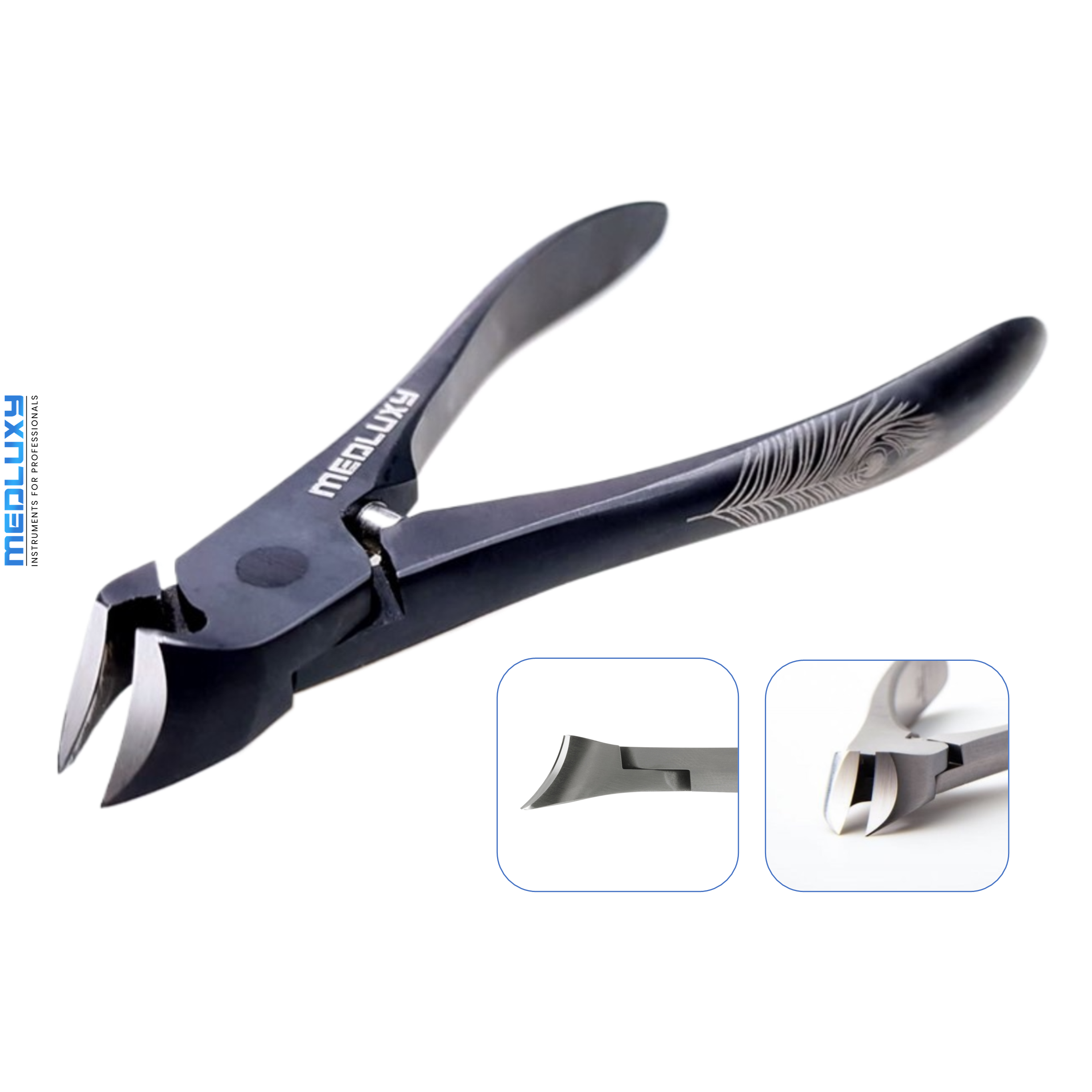 Medluxy Pro - Nail pliers - Soft Head pliers - Classic - 12 cm - Black [MP0004] (head cutter / cross cutting pliers, suwada, nail clippers)