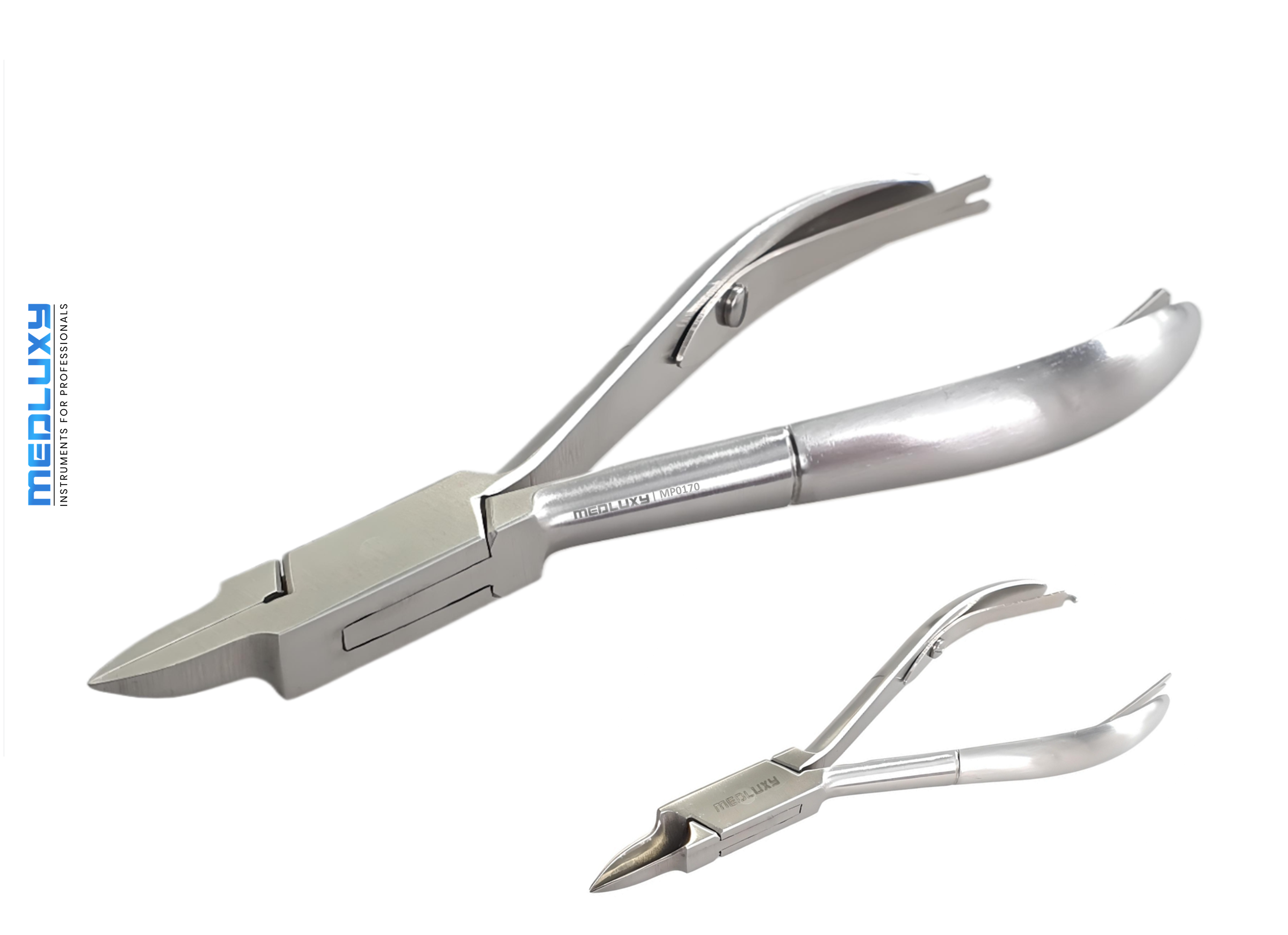 Medluxy - Nail Nipper - Corner Nipper - Extra Pointed and Fine Beak - spring 13 cm (ingrown nails, nail corners, nail clippers) MP0170