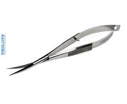 Medluxy Pro - Wenkbrauw schaartje - gebogen snijbladen - 11 cm (wenkbrauw trimmer, eyebrow scissor, wenkbrauwschaar) [ES0002]