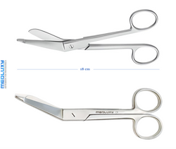 Medluxy - Lister Bandage Scissors - 18 cm - Professional Quality - Right Handed (Nursing Scissors, Surgical Scissors, First Aid, Nursing, Medical Scissors)