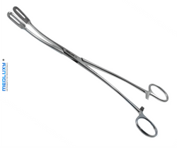 Medluxy - Tampontang Fletcher S-vormig - Gebogen - 24 cm - M-0587 - Verpleegkunde EHBO Sponge Forceps
