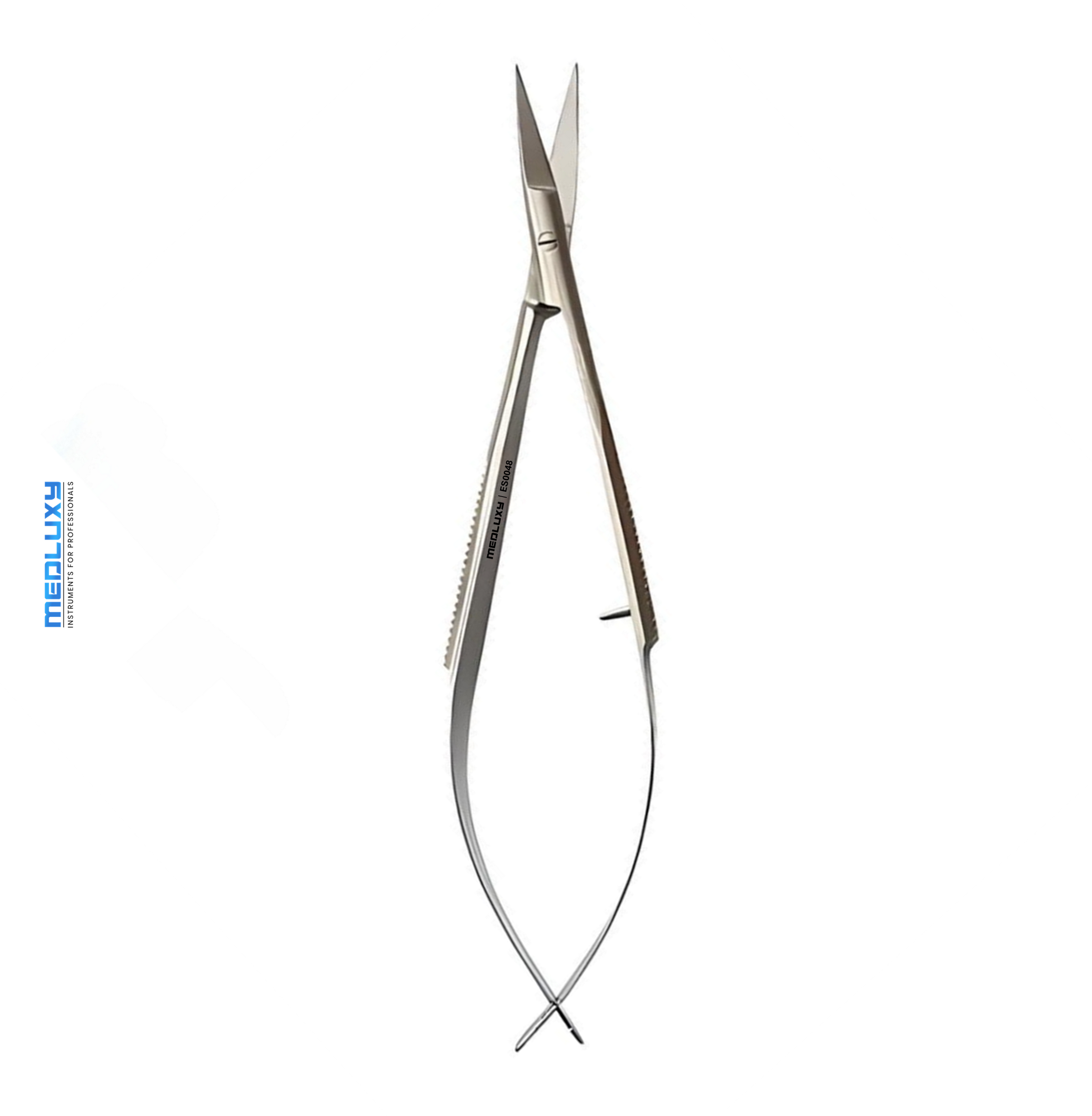 Medluxy - Eyebrow Scissors / Eyebrow Trimmer / Eyebrow Scissor - Straight Cutting Edge - 12 cm - ES0048 (spring scissors)