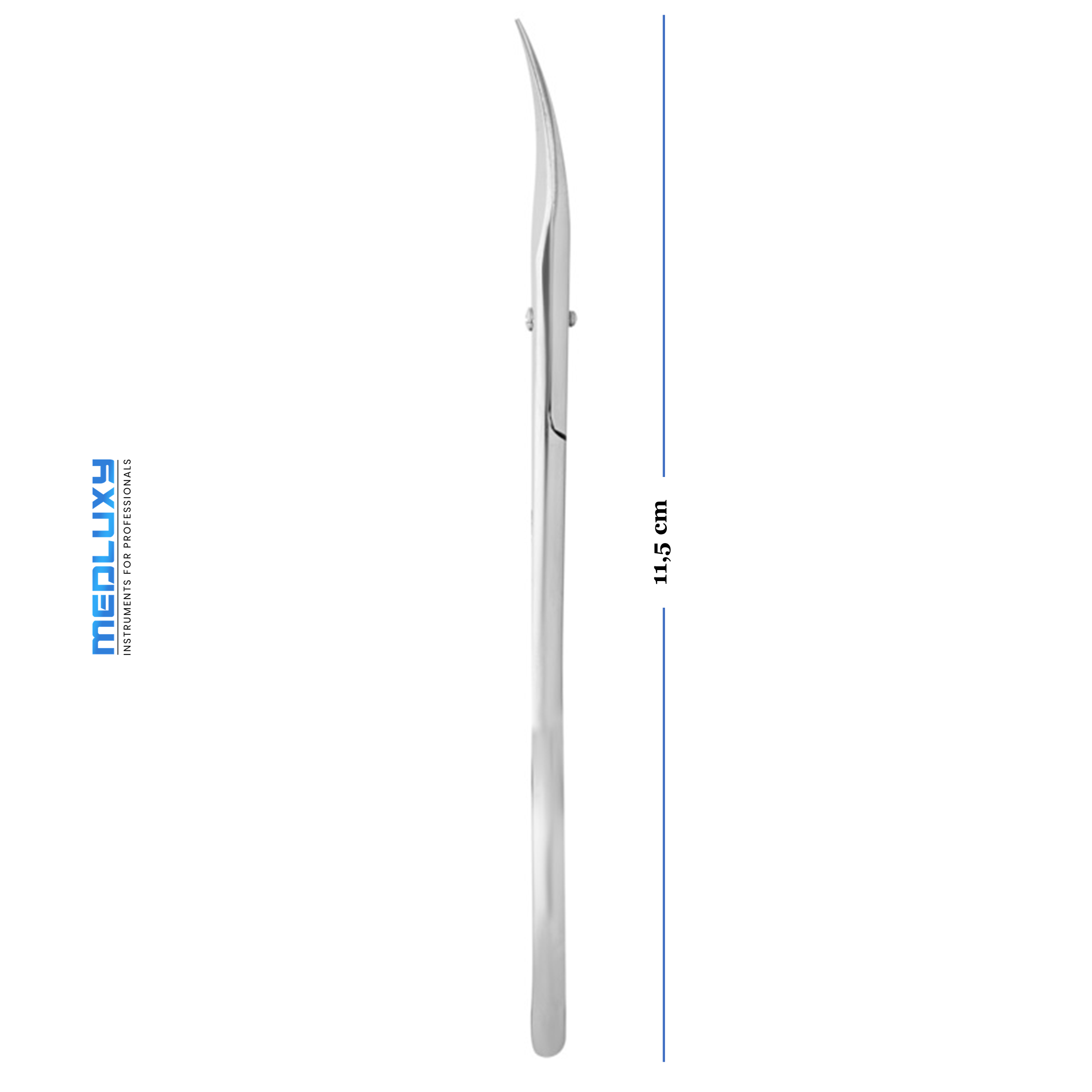 Medluxy Pro - Cuticle Scissors (Skin and Skin Scissors) - Curved - Micro Fine Pointed / Sharp Point - 11.5 cm - (Cuticle Clippers) Cuticle Cutter (cuticle removal)