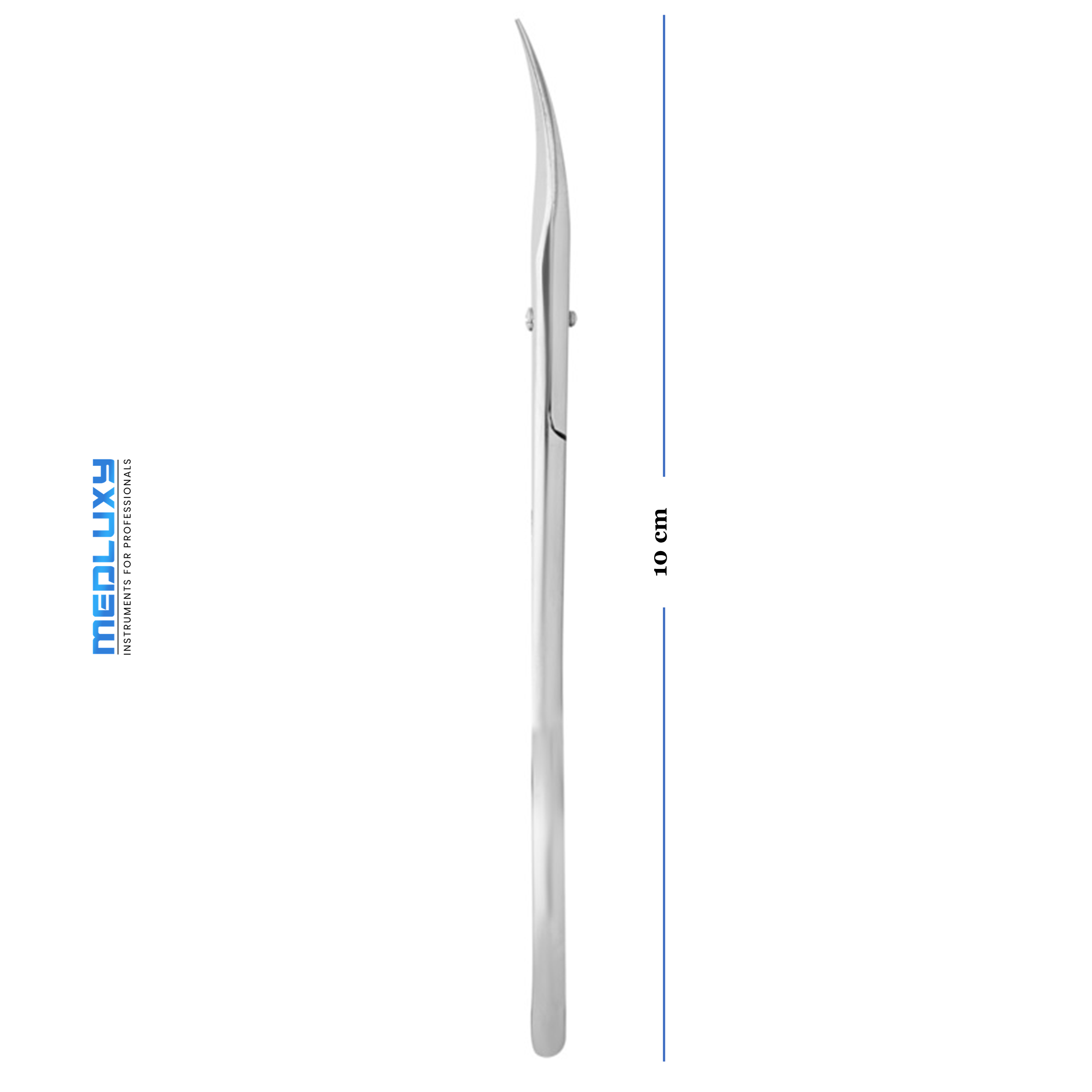 Medluxy semi Pro - Cuticle Scissors (Skin and Skin Scissors) - Curved - Pointed / Sharp Point - 10 cm - (Cuticle Clippers, Cuticle Cutter, for removing cuticles) [PM0005]