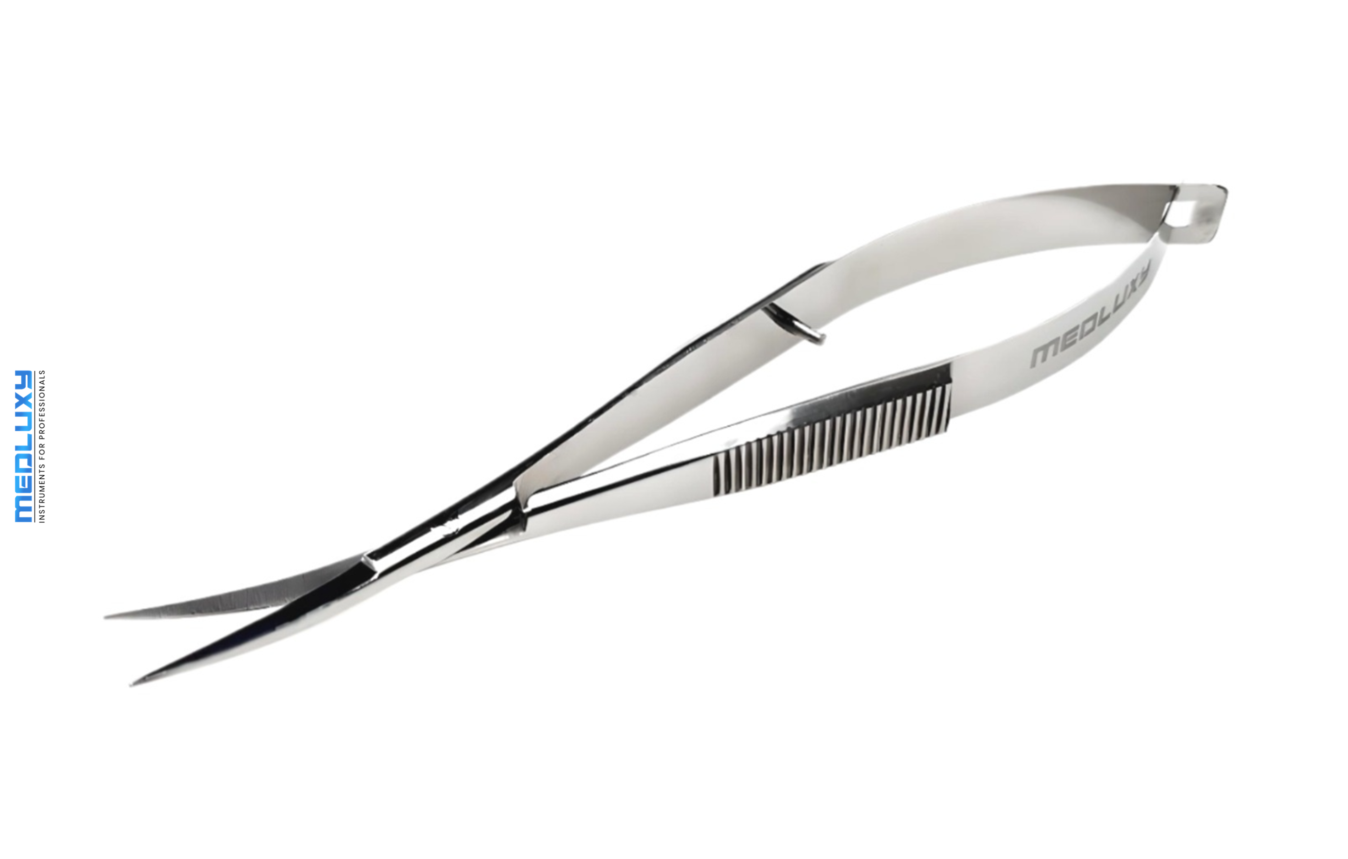 Medluxy - Wenkbrauw schaartje / Wenkbrauw Trimmer / Eyebrow Scissor - Gebogen Snijvlak - 12 cm - ES0153 (veerschaar)