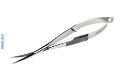 Medluxy - Wenkbrauw schaartje / Wenkbrauw Trimmer / Eyebrow Scissor - Gebogen Snijvlak - 12 cm - ES0153 (veerschaar)