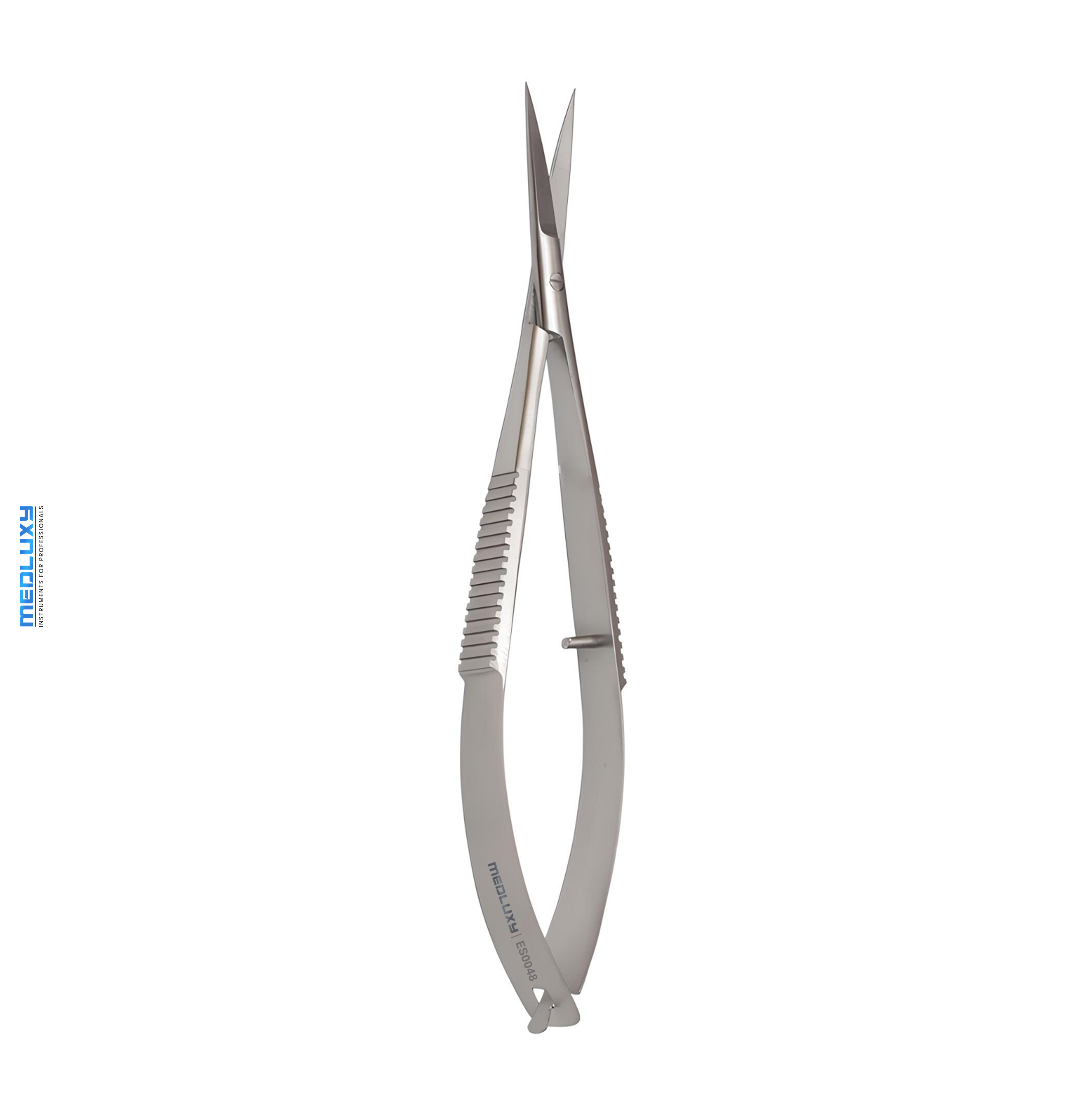 Medluxy - Eyebrow Scissors / Eyebrow Trimmer / Eyebrow Scissor - Straight Cutting Edge - 12 cm - ES0048 (spring scissors)