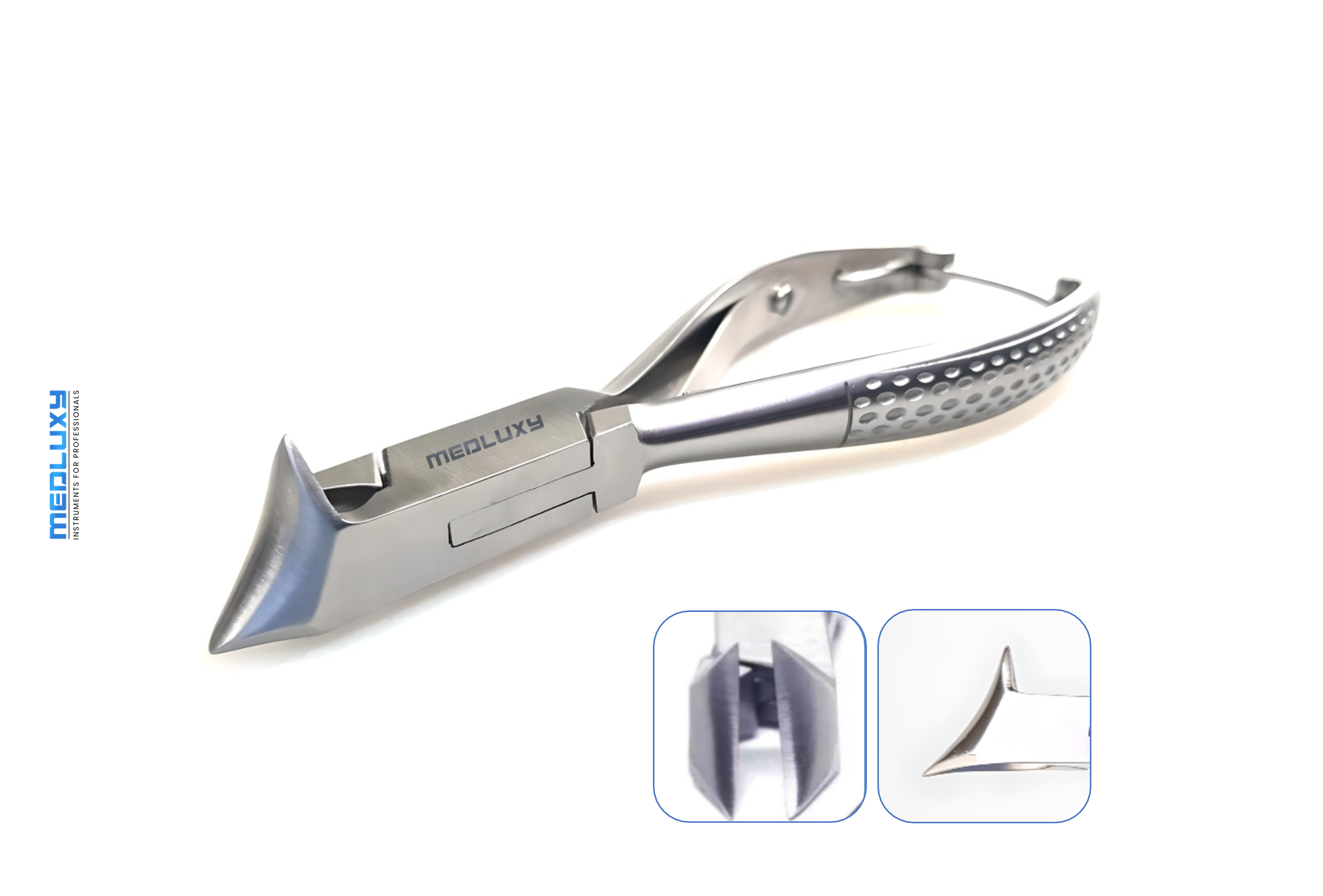 Medluxy Pro - Nail clippers - Head pliers - Round cutting edge 'Full Moon' - 14 cm - 21 mm - MP0039 ((Head cutter, Cross cutter, Nail clipper)