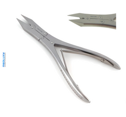 Medluxy Pro - Heavy Duty Nail Nipper - Double Hinge (Double Gear) - Pointed Jaw Straight - 16 cm - 20 mm Jaw - MP0130