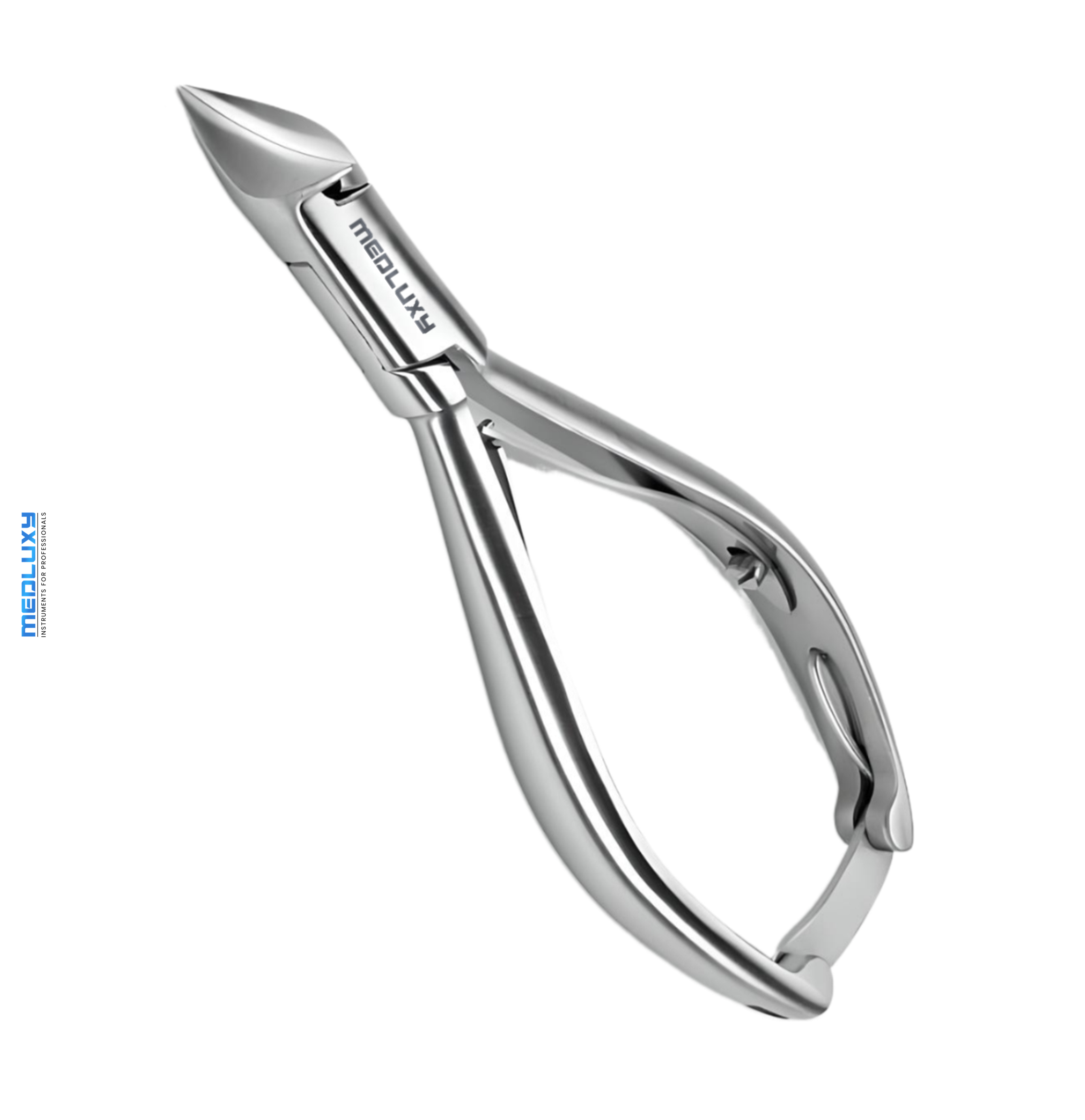 Medluxy Diabetes Semi Pro - Nail Clippers - Cross-Cut Nippers - Round Jaw 'Full Moon' - 14 cm - 15 mm (Cross-Cut Nippers, Nail Clippers, Suitable for Diabetics) [D-168]