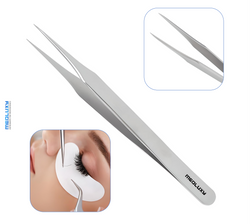 Medluxy Pro - Eyelash Tweezers - 12 cm - Straight - Fine Point - [WP0561] (Eyelash Tweezer - Stainless Steel Tweezers for Eyelash Extensions - False Eyelashes, Hobby, Watchmaker)