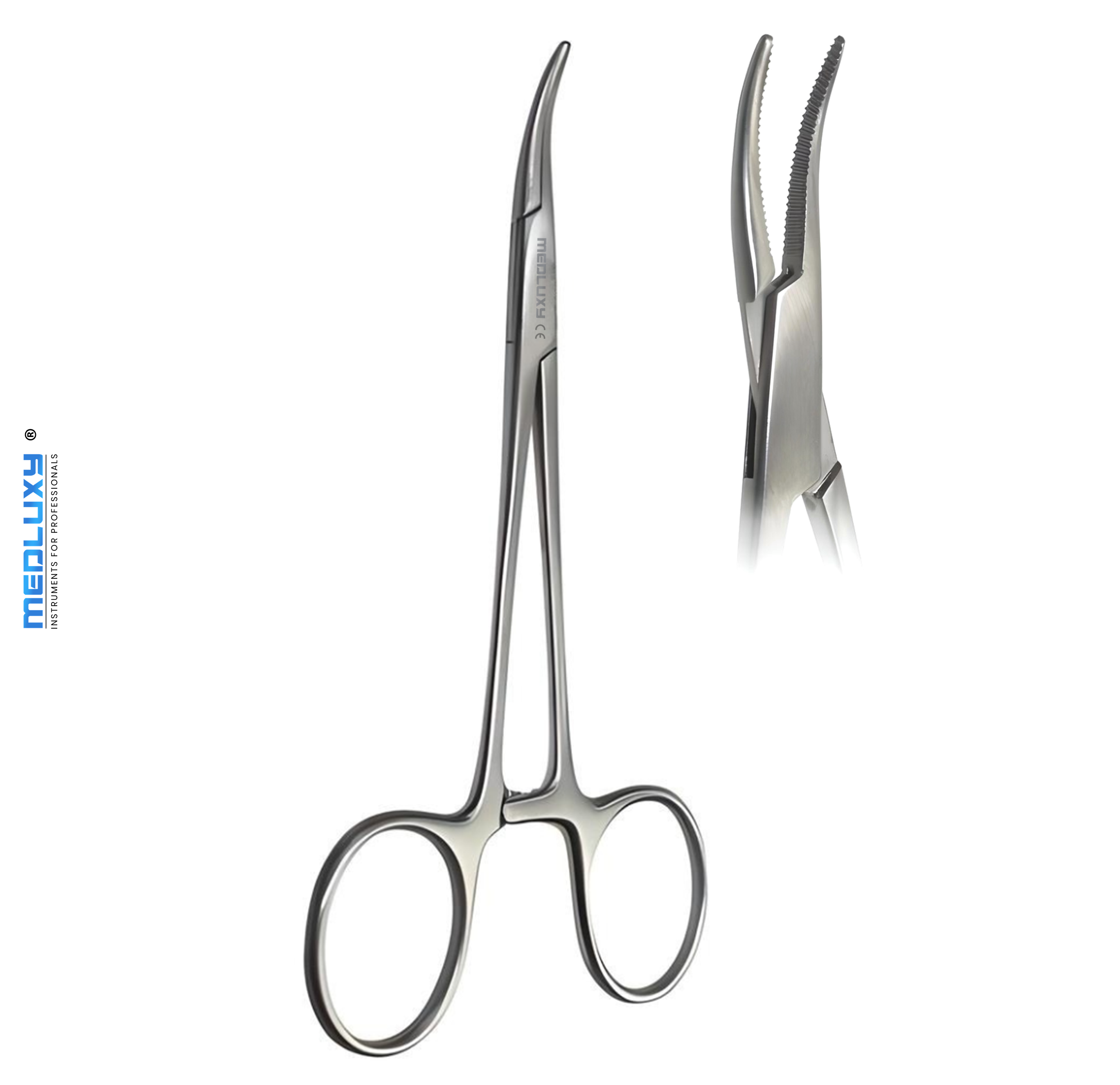 Medluxy - Halsted Mosquito Arterieklem - Gebogen - 13 cm (Klemschaar, Artery Forceps, EHBO, Verpleegkunde, Medische Schaar)