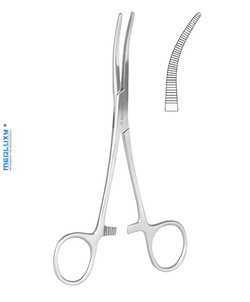 Medluxy - Pean Arterieklem - Gebogen - 24 cm (Klemschaar, Hemostatic Artery Forceps, EHBO, Verpleegkunde, Medische Schaar)