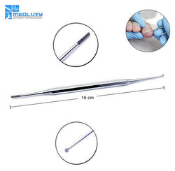 Medluxy Pro - Angle file / Excavator - 16 cm - Combination instrument (angle lifter, nail lifter, nail lifter, angle file ingrown nails) [MP0155]