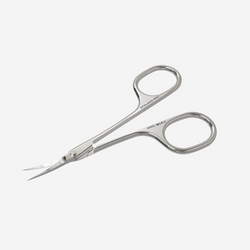 Medluxy Pro Ergo - Cuticle Scissors (Skin and Skin Scissors) - Curved - Pointed / Sharp Point - 10 cm - Asymmetric - Ergonomic [PM0588] ( Cuticle Clipper , Cuticle Cutter , Cuticle Removal , Asymmetric ergonomic - Staleks )