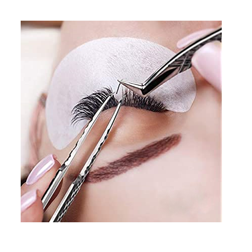 Medluxy Pro - Wimperpincet - 8-delige Set + Etui - Pincet voor wimperextensions - Nepwimpers - EP0018 [eyelash tweezer set, wimper pincet set]
