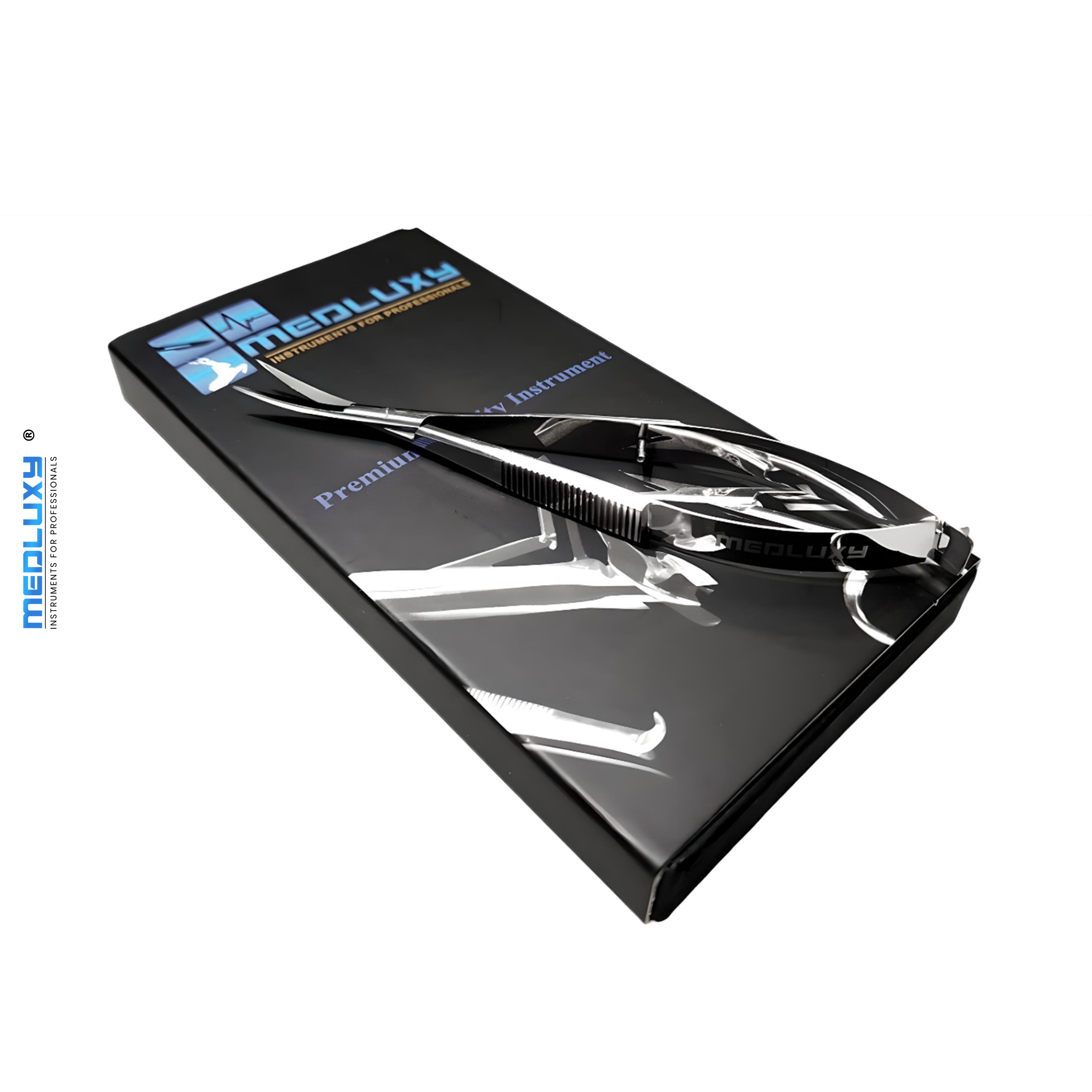 Medluxy Pro - Eyebrow Scissors - Curved Blades - 11 cm (eyebrow trimmer, eyebrow scissor, eyebrow scissors) [ES0002]