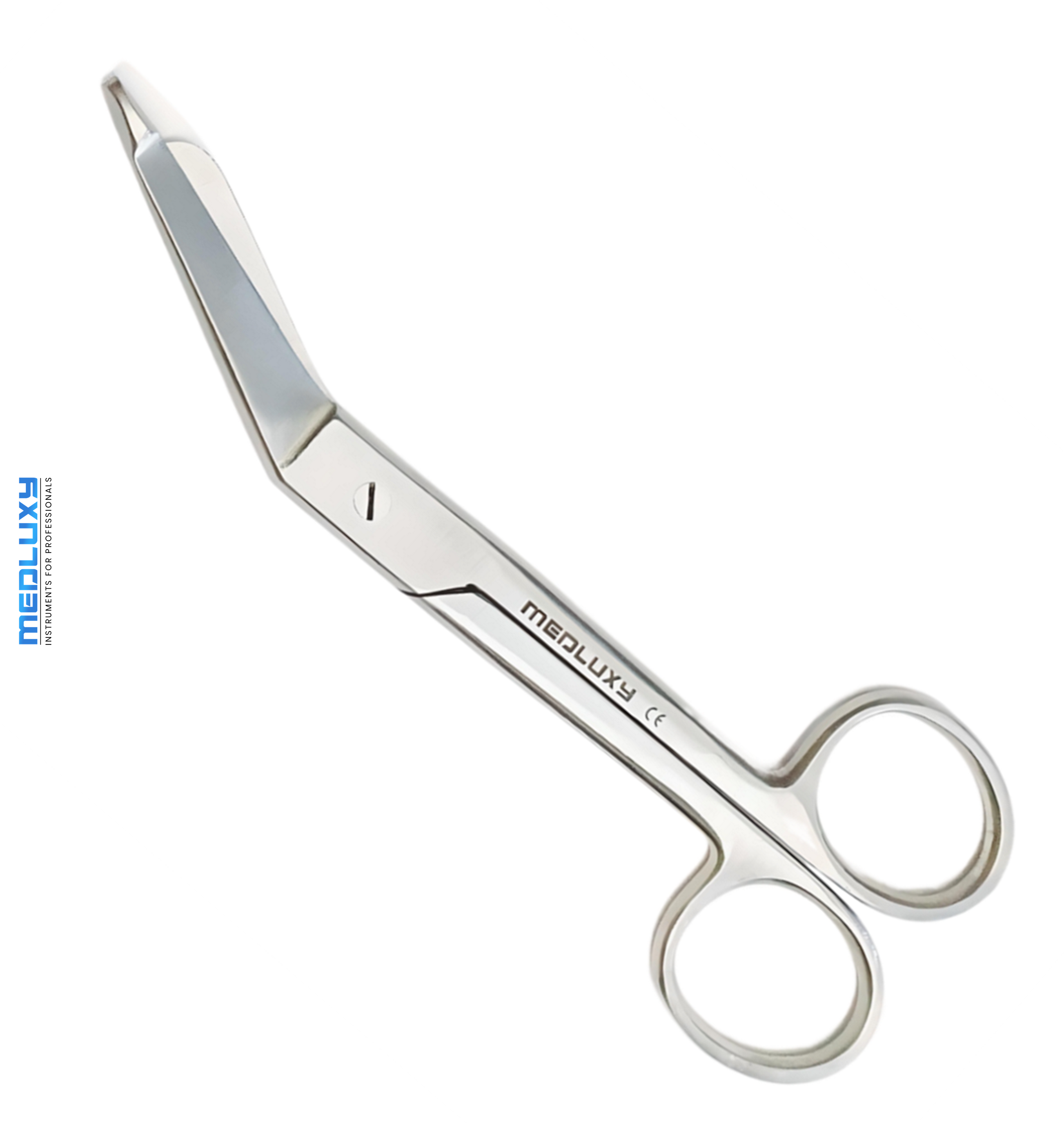 Medluxy - Lister Bandage Scissors - 18 cm - Professional Quality - Right Handed (Nursing Scissors, Surgical Scissors, First Aid, Nursing, Medical Scissors)