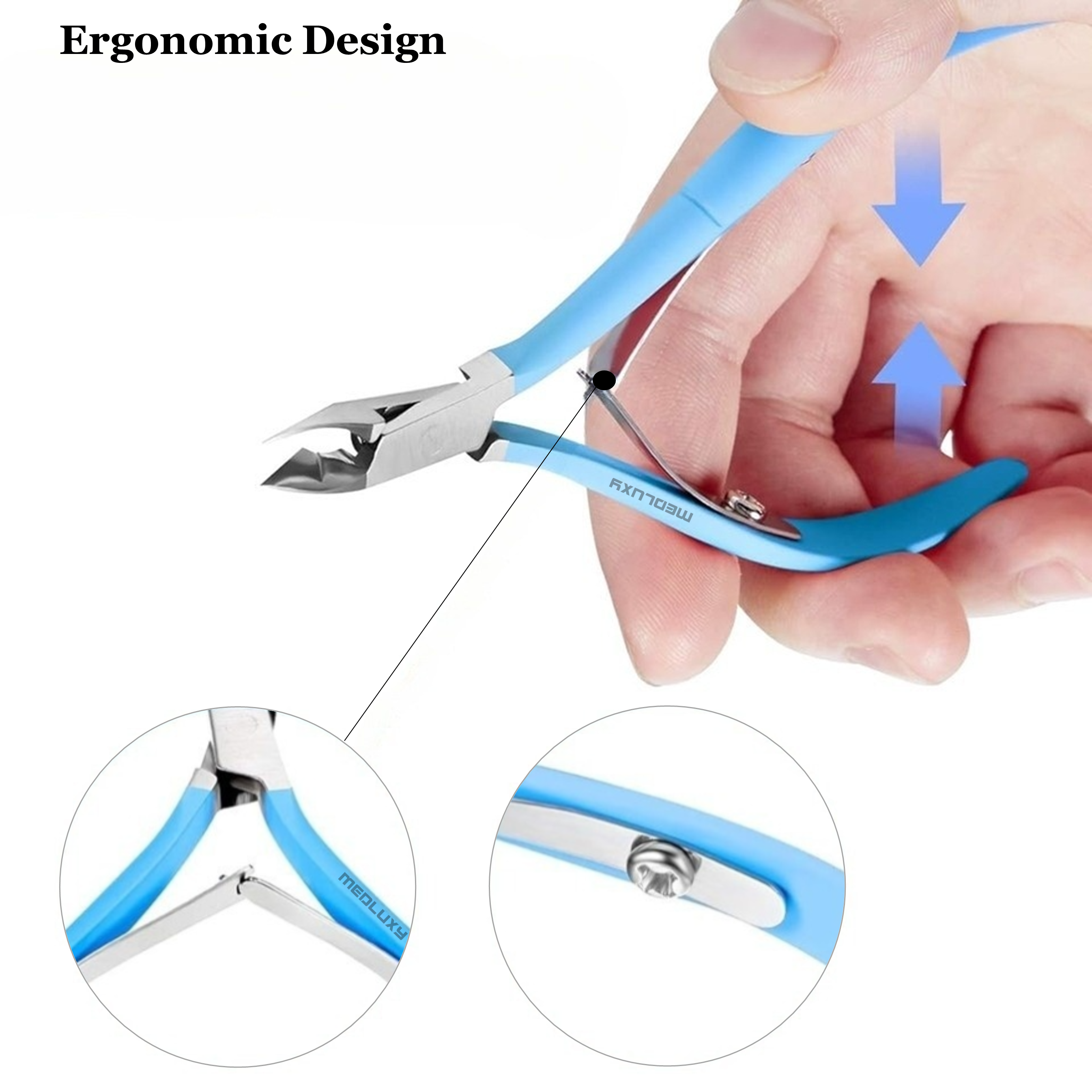 Medluxy – Vellentang / Cuticle Cutter – 11 cm – 3 mm – Professionele Nagelriemtang van Chirurgisch RVS