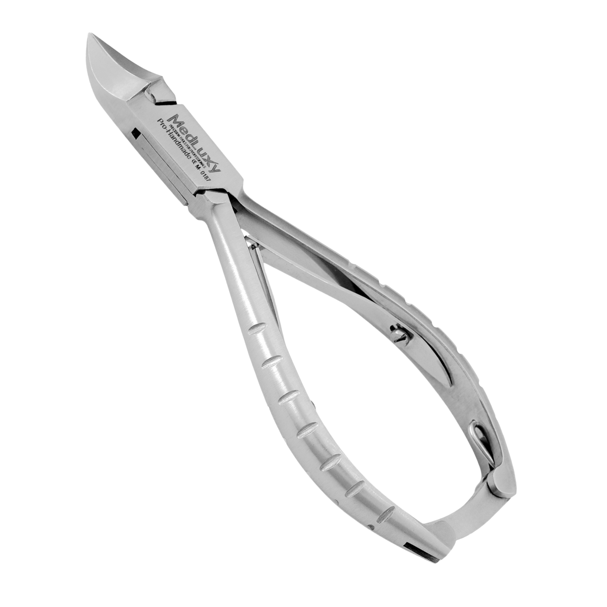 MEDLUXY Professionele Hoektang M-187 van roestvrij staal met 19 mm snijvlak voor pedicure en manicure