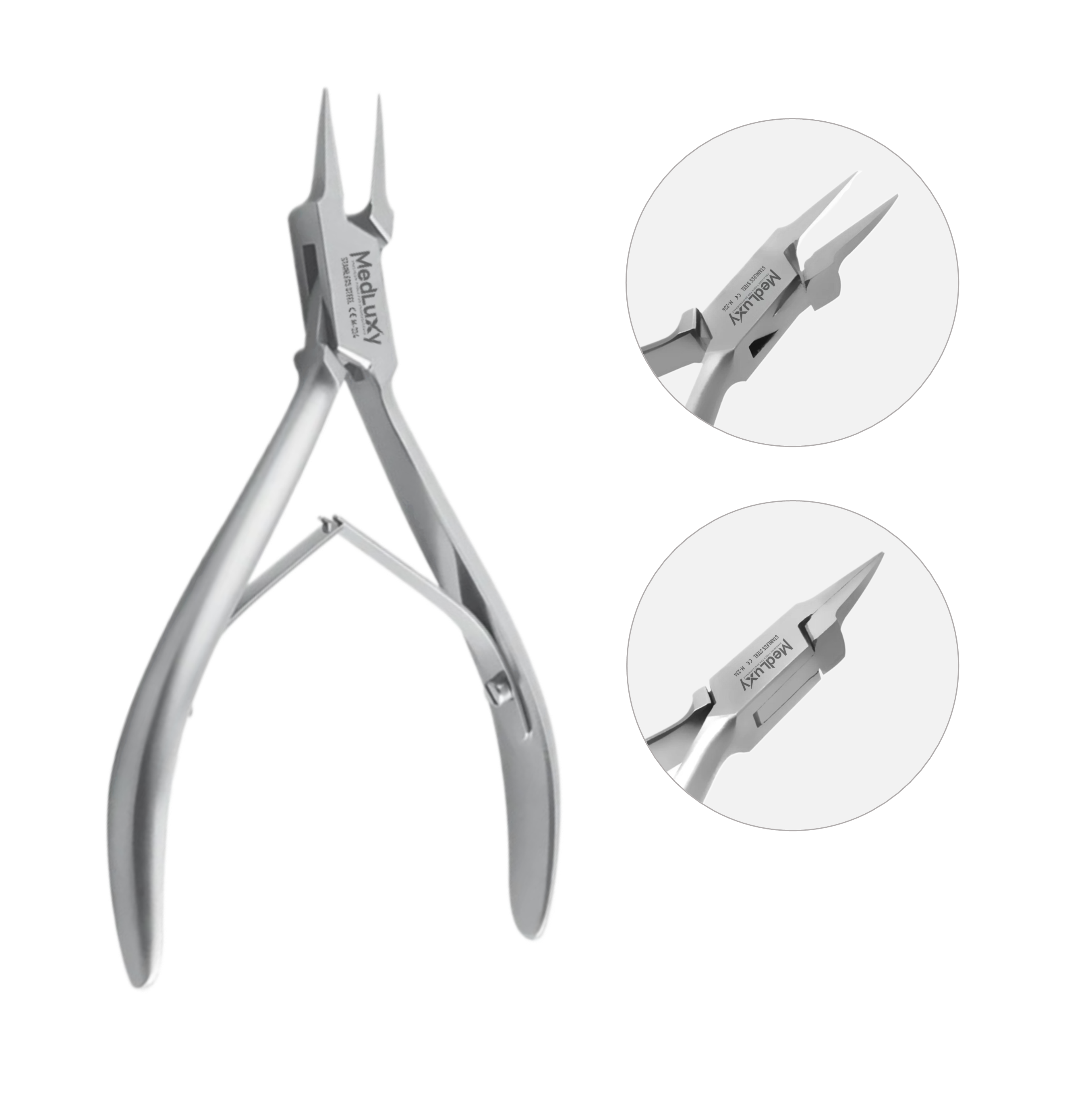 MEDLUXY model M234 nageltang hoektang
spits snijvlak 12mm
totale lengte 12cm