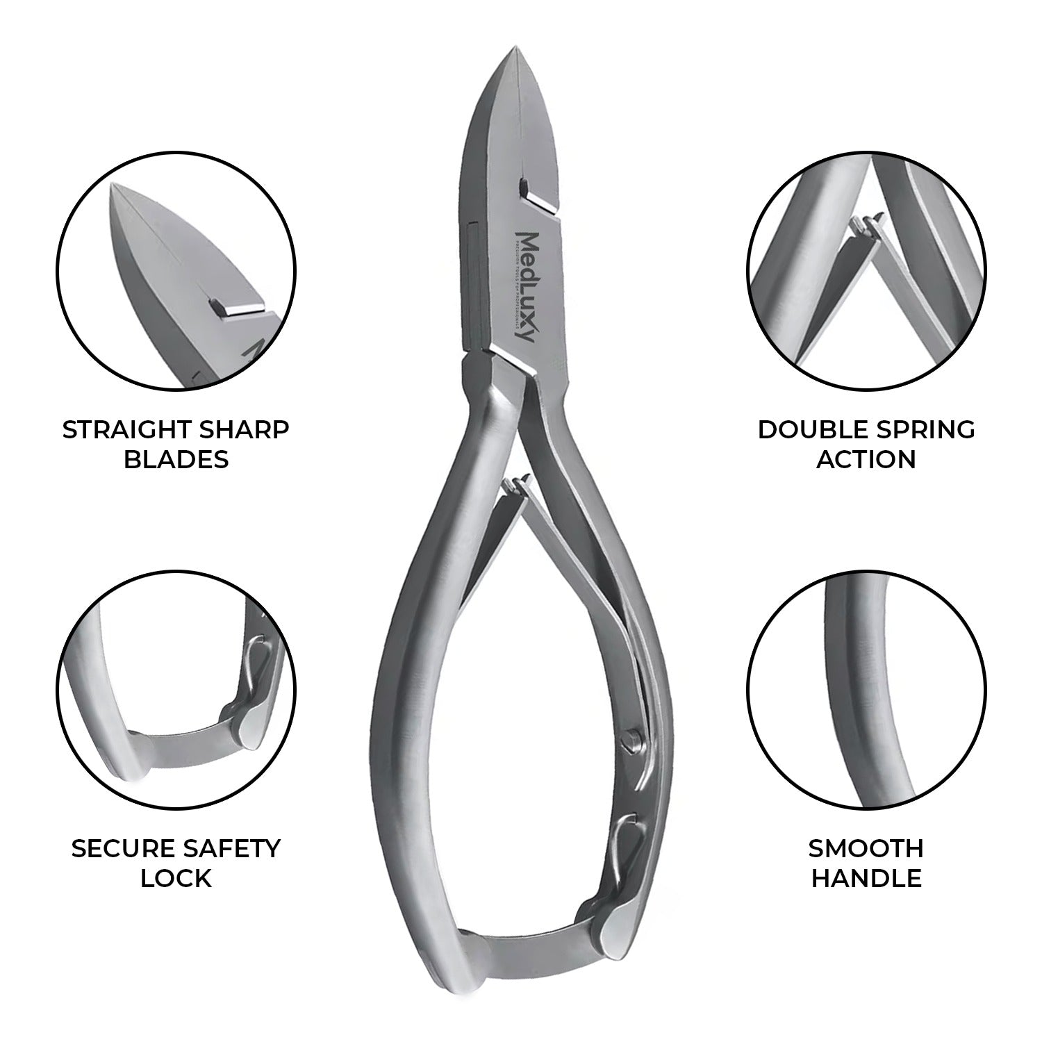 Medluxy - Coupe-ongles pour ongles épais - Coupe-ongles de pédicure en acier inoxydable - M-230