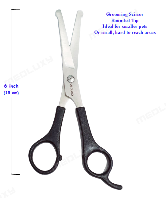 Medluxy PET - Snoet en Potenschaartje - Rechtshandig - Afgeronde punt - 15 cm