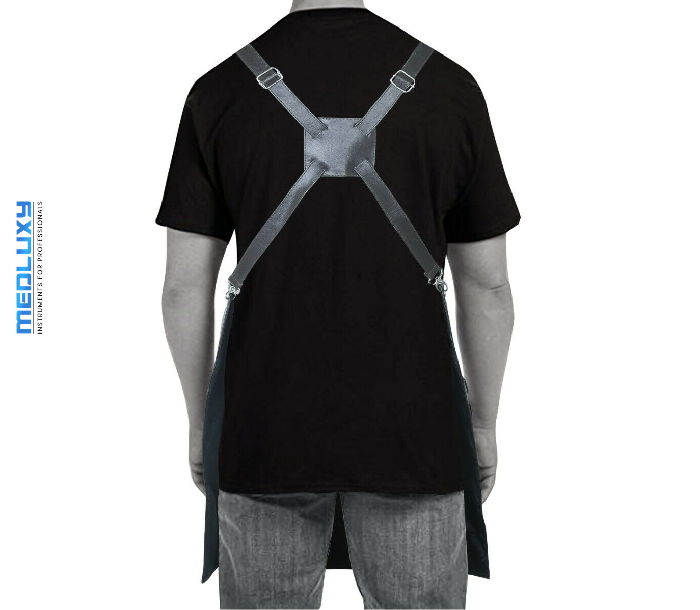 Medluxy - Kappersschort - 8 vakken - Denimstof stijl - PU-leer - verstelbaar