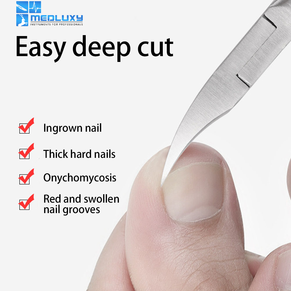 Medluxy - Nail clippers Hollow Jaw - 12 cm - bending spring - single spring - MP0138 [nail clipper]