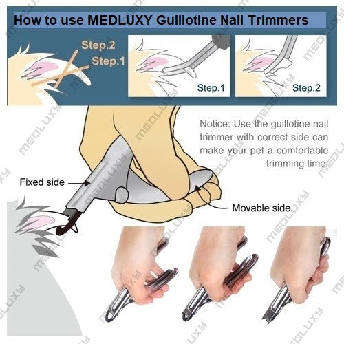 Medluxy PET - Guillotine Nageltang – RVS Nagelknipper voor Dieren