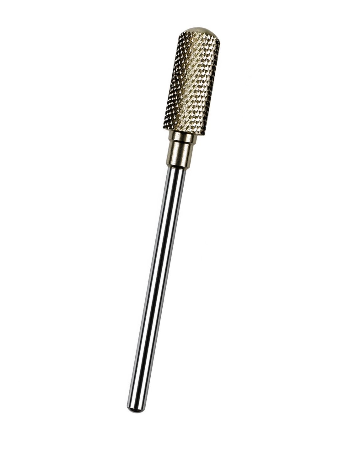 MEDLUXY - Tungsten Carbide - Cilinderfrees - Afgeronde, Niet-werkende Kop - 6 mm - Goudkleurige ZrN-coating