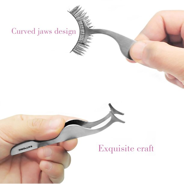 Medluxy Pro - Wimperextensions Pincet - RVS - [WP0543] - pincet voor verwijderen en aanbrengen valse wimpers (valse wimperpincet, professioneel, nep wimper)