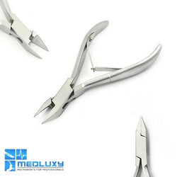 Medluxy - Nail Nipper - Angle Nipper - Pointed Straight Beak - 13 cm - MP0254 (ingrown nails, nail corners, nail clippers)