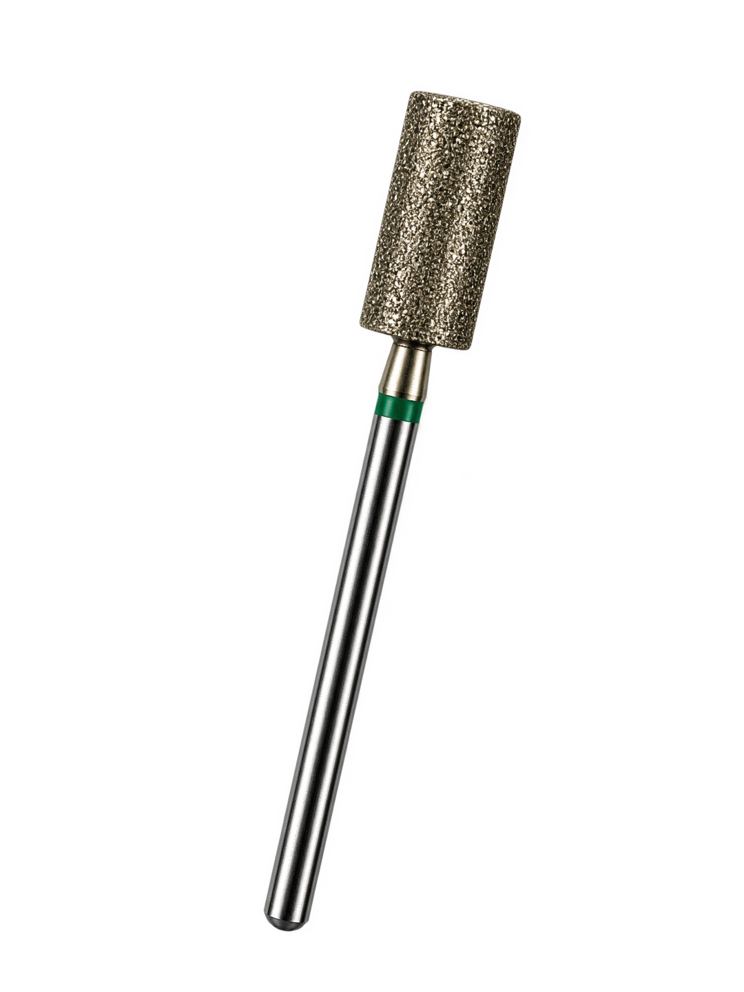 MEDLUXY - Diamantfrees - Cilinder - Vlakke Werkende Kop - Grof - Groene Ring - 6 mm - Goudkleurige ZrN-coating