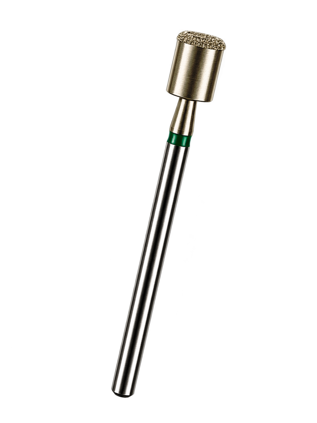 MEDLUXY - Diamantfrees - Cilinder - Alleen Werkende Bovenzijde - Grof - Groene Ring - 5 mm - Goudkleurige ZrN-coating