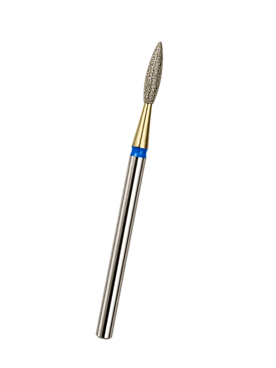 MEDLUXY - Diamantfrees - Lange Vlamfrees XL - Spitse Punt - Medium - Blauwe Ring - 1,8 mm - Goudkleurige ZrN-coating