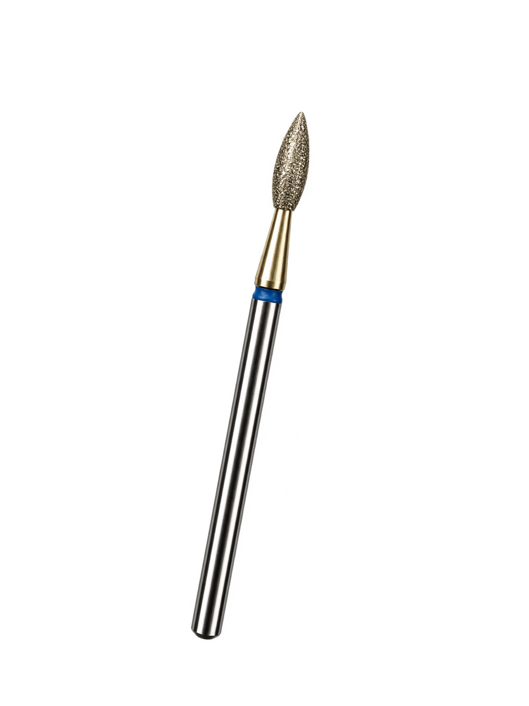 MEDLUXY - Diamantfrees - Lange Vlamfrees XL - Spitse Punt - Medium - Blauwe Ring - 2,3 mm - Goudkleurige ZrN-coating