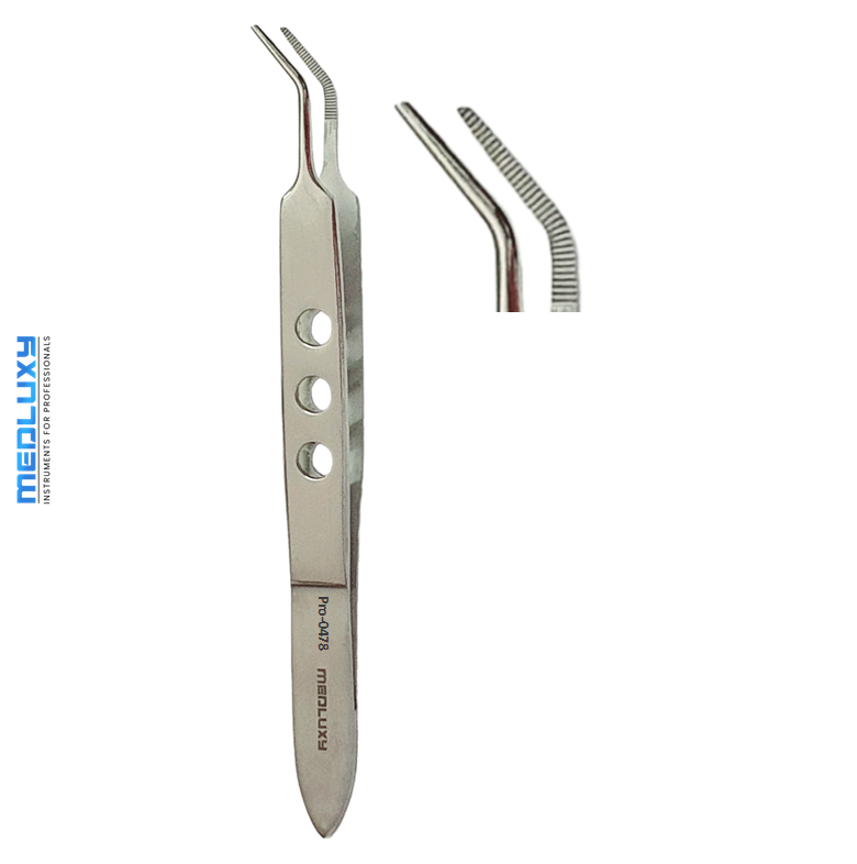 Medluxy Pro - Splinterpincet - 11 cm - Pincet met Gebogen Fijne Punt - M-0478