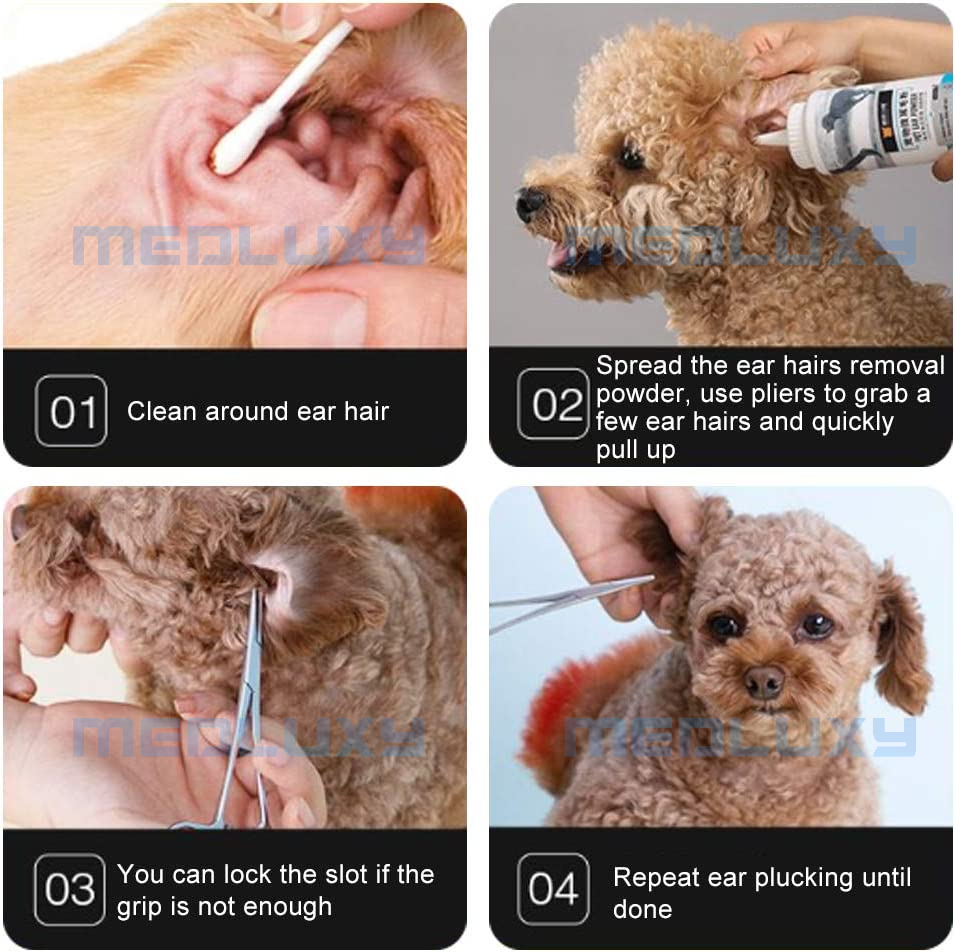 Medluxy PET Pro - Professionele Oorpincet Hond & Kat - Recht - L - 15.5 cm